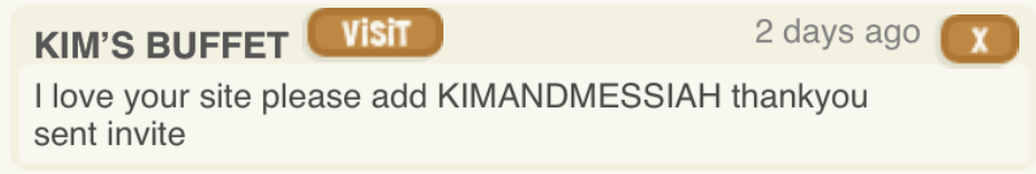 Kims Buffet ingame feedback image