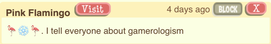 Pink Flamingo ingame feedback image