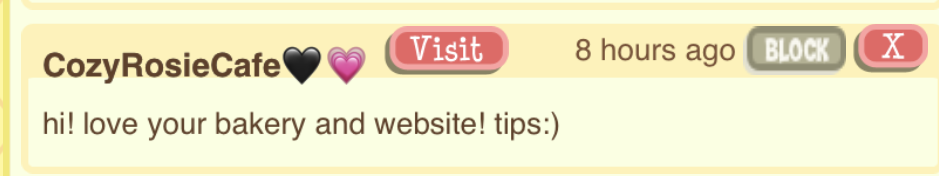 CozyRosieCafe ingame feedback image