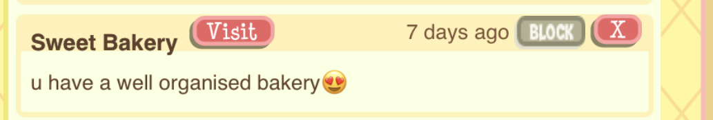 Sweet Bakery ingame feedback image